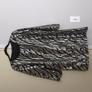Tildon (from Nordstrom), sequin, zebra print, size L dress